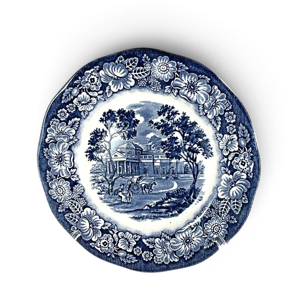 6" Bread & Butter Plate "Liberty Blue" by Staffordshire 'Monticello'